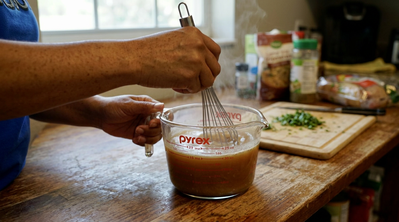 Tempering the Cream Cheese